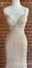 Mermaid Spaghetti Straps Sequin Long Sparkly Evening Prom Dresses, MR8025