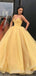 Ball Gown Hot Pink Organza Long Strapless Evening Prom Dresses, Cheap Sweet Prom dresses, MR8034