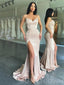 Strapless Mermaid Satin Long Evening Prom Dresses, Cheap Custom prom dresses, MR8069