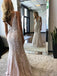 Mermaid Tulle Appliques Spaghetti Straps Long Evening Prom Dresses, MR8137