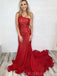 One Shoulder Lace Long Evening Prom Dresses, Mermaid Custom Prom Dress, MR8251