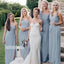 Rome Style One-shoulder Long Bridesmaid Dresses BMD005