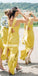 Popular Light Yellow Jewel Sleeveless Long Bridesmaid Dresses BMD021