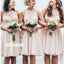 Pretty Halter Affordable A-line Short Bridesmaid Dresses  BMD024