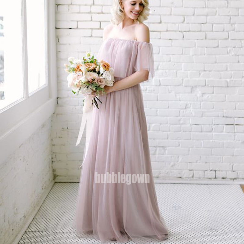 Elegant Sabrina Chiffon Long Bridesmaid Dresses  BMD043