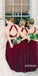 Elegant Halter Burgundy Chiffon Long Bridesmaid Dresses, BMD048