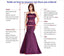 A-line Burgundy Sequin Beaded Spaghetti Straps Long Side Slit Evening Prom Dresses, Cheap Custom Prom Dresses, MR7495