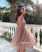 Pretty Sequin Rose Long Sleeve  Short Homecoming Dresses HDY008