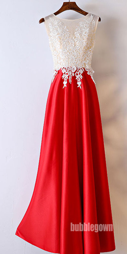 Red Formal Simple Teenager Cheap Long Prom Dresses, BGP017