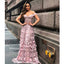 Off the Shoulder Applique Lace A Line Long Prom Dresses WP037