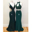 Teal Green Mermaid Evening Party Long Prom Dresses, WP006