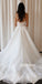 A-line Strapless Applique Organza Bridal Long Wedding Dresses, BGH012