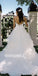 Sexy Open Back Spaghetti Strap Organza Bridal Long Wedding Dresses, BGH014