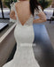 Elegant V-neck Short Sleeve Lace Long Wedding Dresses, BGH020