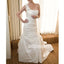 Unique One-shoulder Mermaid White Long Wedding Dresses, BGH022