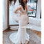 Deep V-neck Long Sleeves Mermaid Lace Dream Wedding Dresses, BGH034