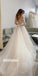 Elegant Off-shoulder See Through Tulle Dream Wedding Dresses, BGH043