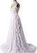 Elegant Spaghetti Strap V-neck Lace Dream Wedding Dresses, BGH055