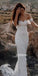 Charming Off-shoulder Mermaid Lace Wedding Dresses, BGH073