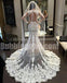 Sexy Long Sleeves Mermaid Deep V Neck Backless Long Wedding Dresses, BGW008