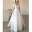 Cap Sleeve Simple Formal A Line Long Beach Wedding Dresses, BGP240 - Bubble Gown